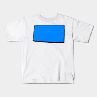 Bright Blue Colorado Outline Kids T-Shirt